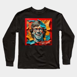 Jeffrey Dahmer // Paper Art Long Sleeve T-Shirt